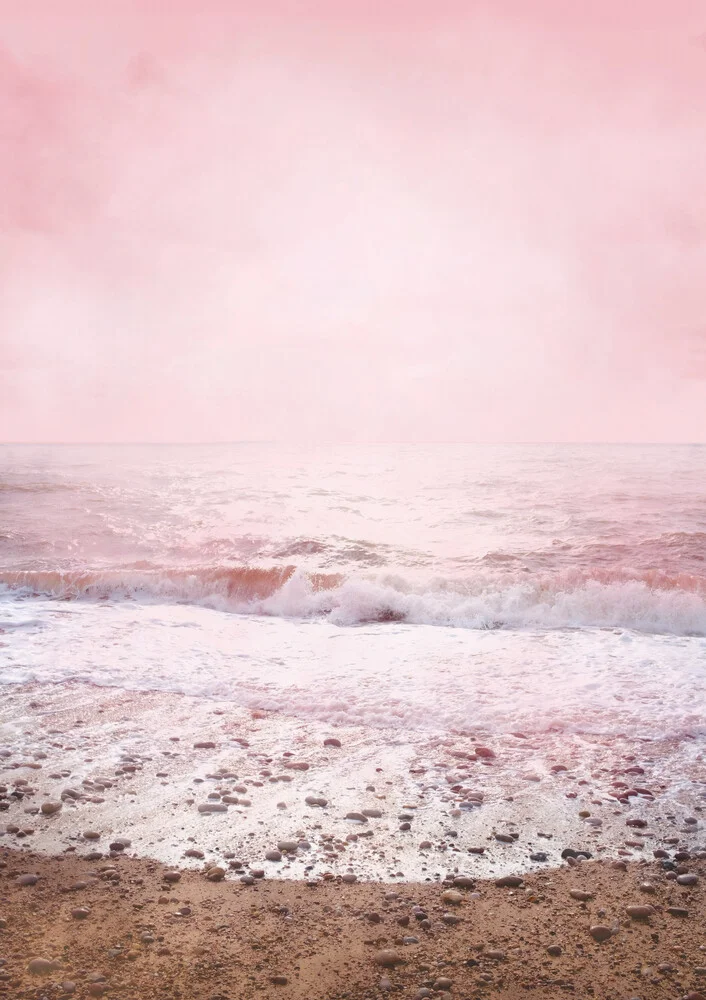 Roze strand - Fineart fotografie door Dan Hobday