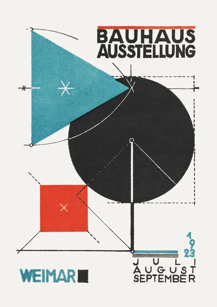 Bauhaus-tentoonstelling Poster 1923 (sepia) - Fineart-fotografie door Bauhaus Collection