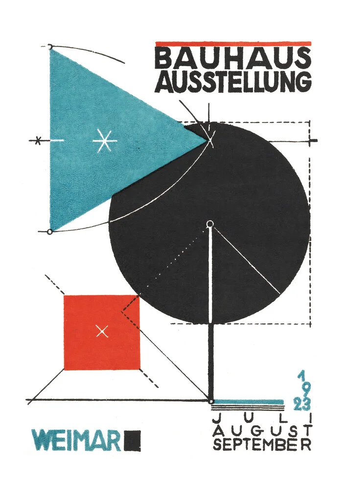 Bauhaus-tentoonstelling Poster 1923 (wit) - Fineart-fotografie door Bauhaus Collection