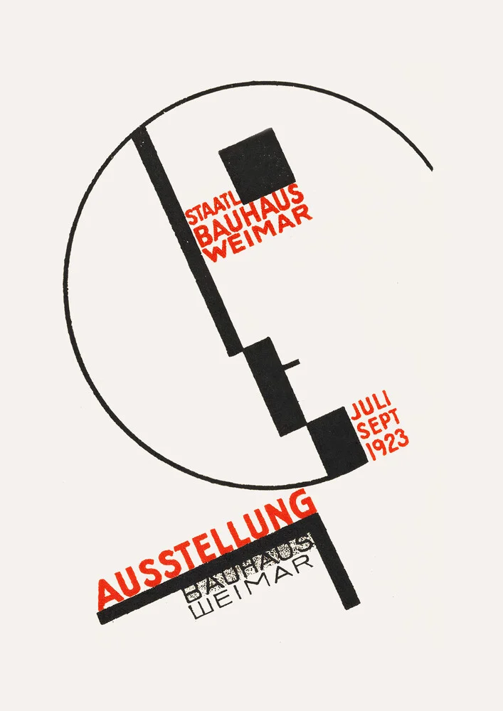 Bauhaus-tentoonstelling Poster 1923 (wit) - Fineart-fotografie door Bauhaus Collection