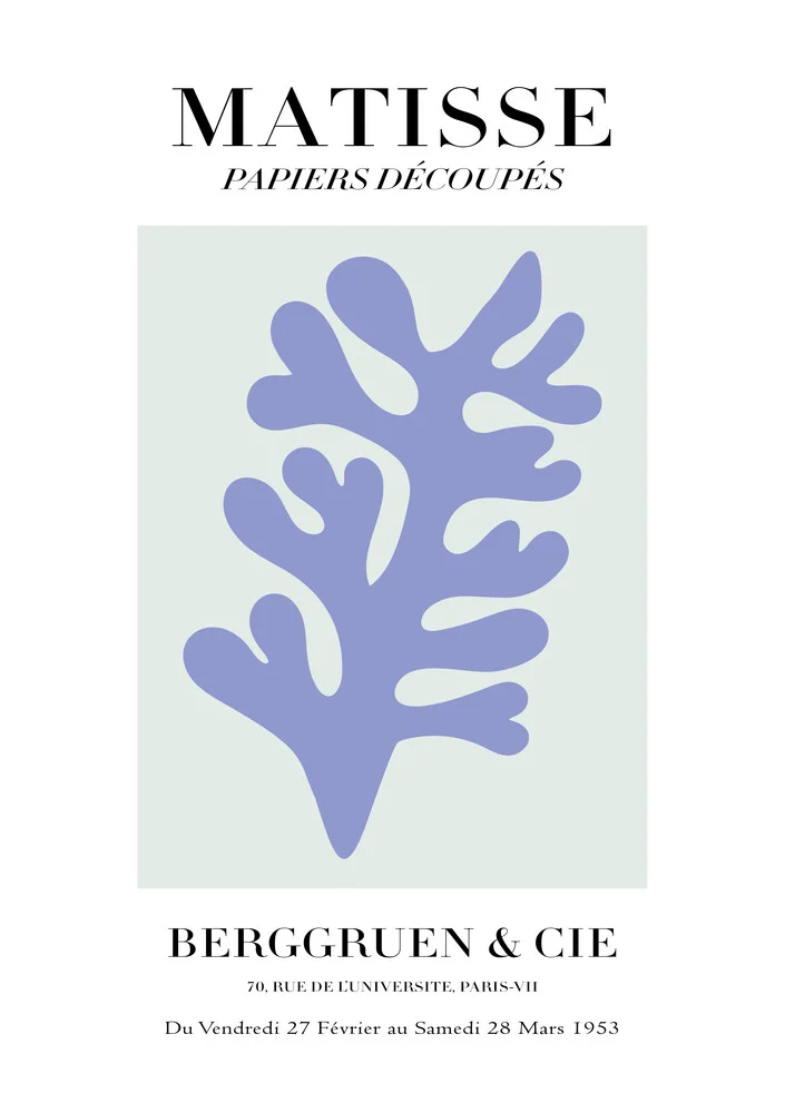 Matisse - Papiers Découpés, grijs en violet - Fineart fotografie door Art Classics