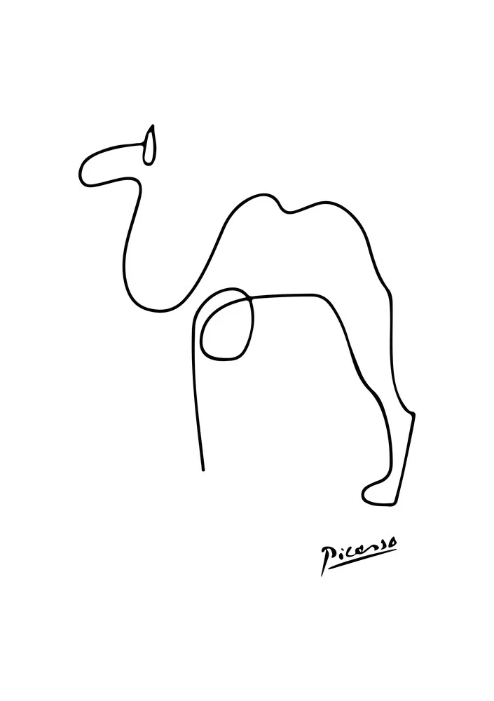 Picasso - Kamel schwarzweiß - fotokunst van Art Classics