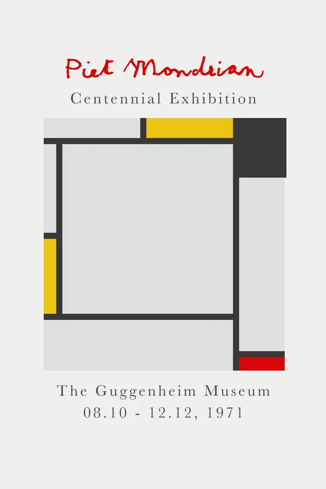 Piet Mondriaan – Centennial Exhibition - Fineart fotografie door Art Classics