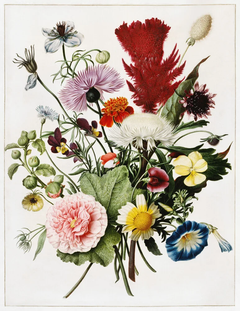 Boeket bloemen - Fineart fotografie door Vintage Nature Graphics