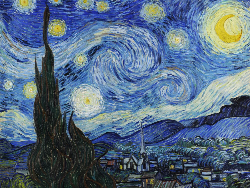 Sternennacht van Vincent Van Gogh - fotokunst van Art Classics