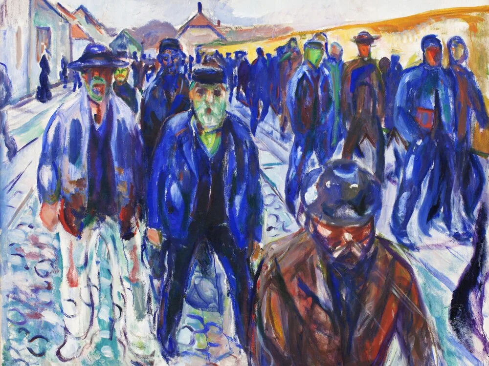 Edvard Munch: Werknemers op weg naar huis - Fineart fotografie door Art Classics