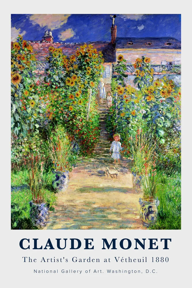 Claude Monet - De tuin van de kunstenaar in Vetheuil - Fineart fotografie door Art Classics