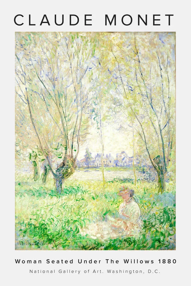 Claude Monet - Vrouw zittend onder de wilgen - Fineart fotografie door Art Classics