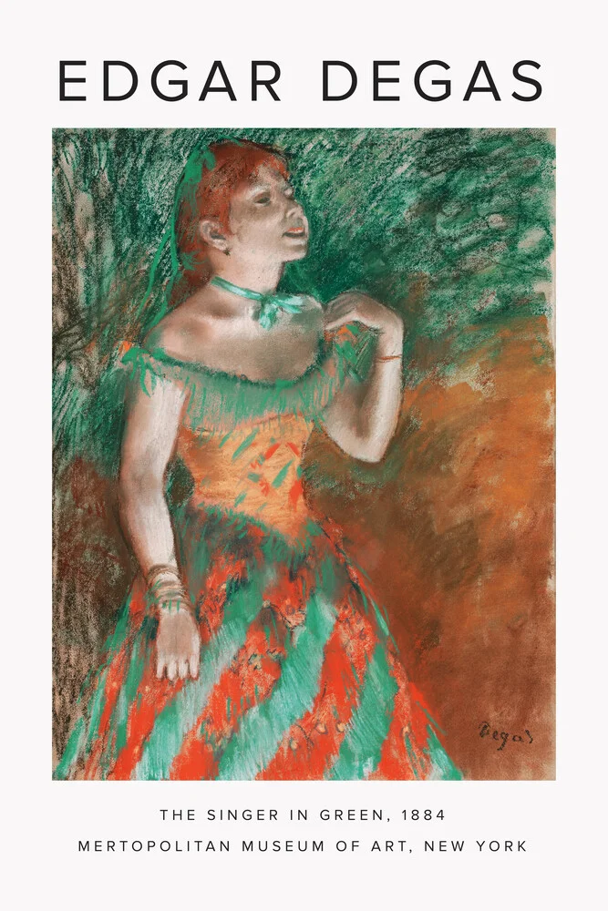 The Singer in Green door Edgar Degas - Fineart fotografie door Art Classics