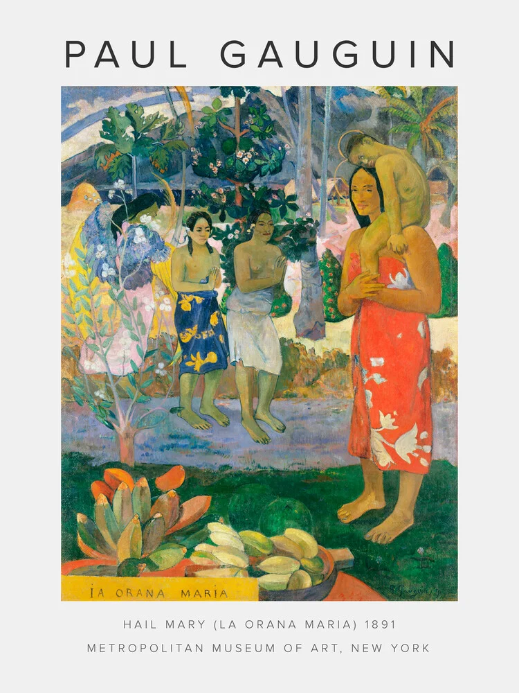 Wees gegroet Maria (La Orana Maria) door Paul Gauguin - Fineart fotografie door Art Classics