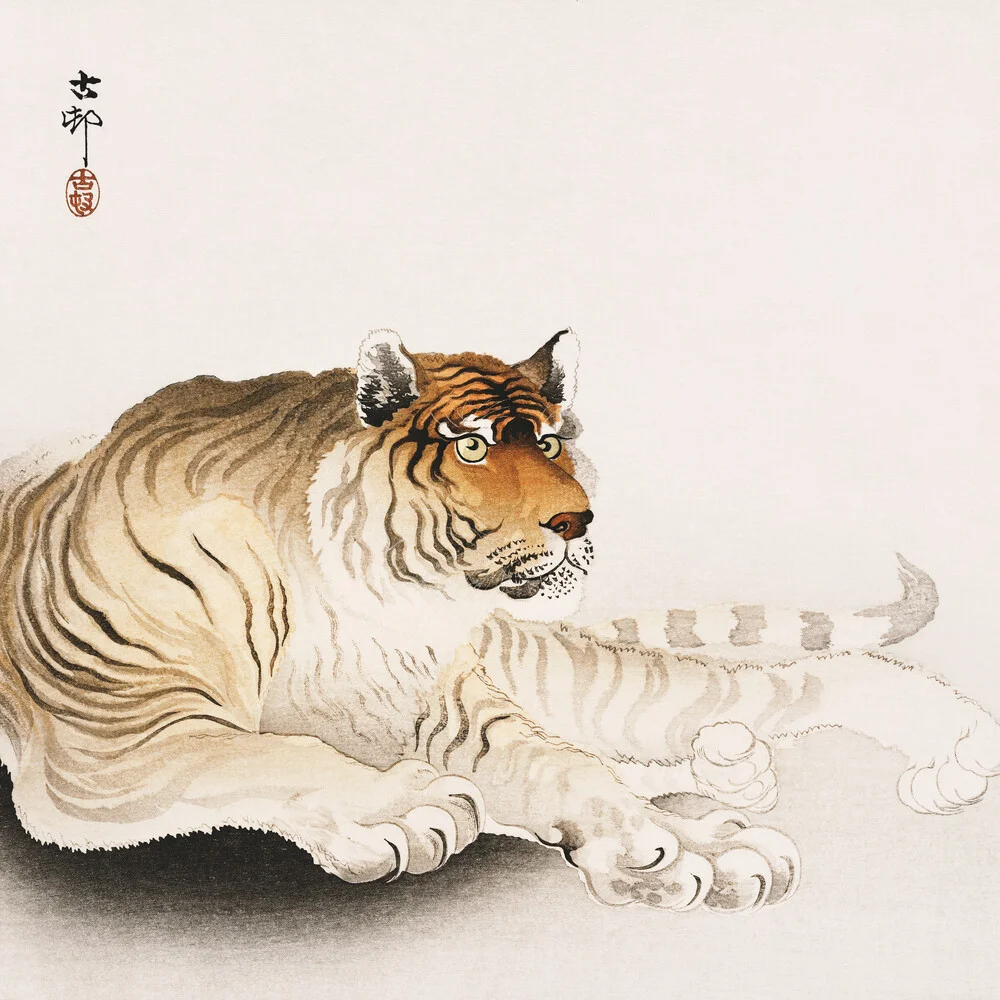 Tiger door Ohara Koson - Fineart fotografie door Japanese Vintage Art