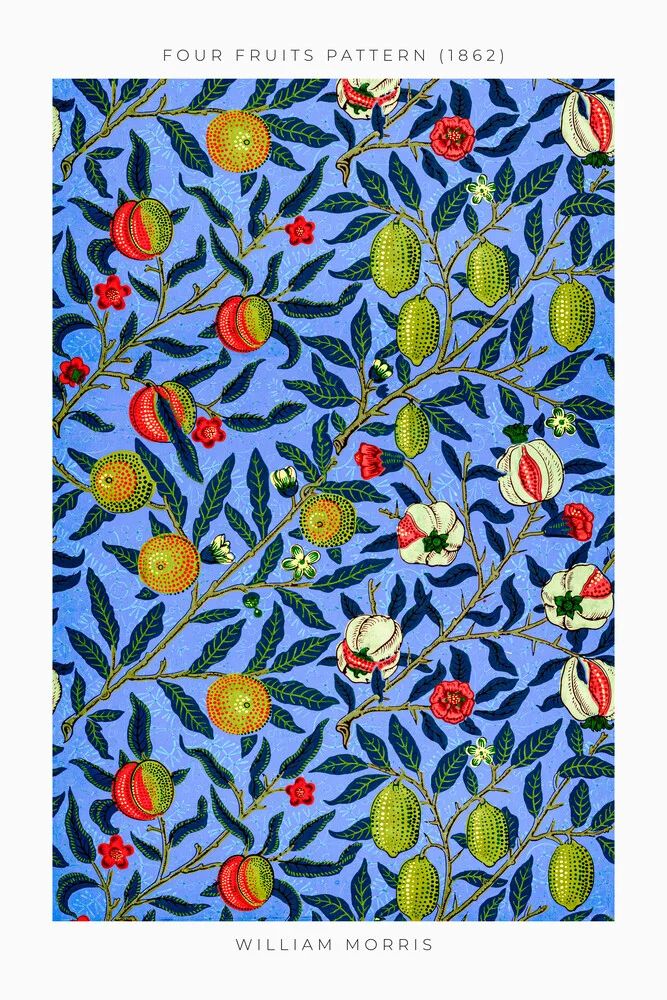 Four Fruits Pattern door William Morris - Fineart fotografie door Art Classics