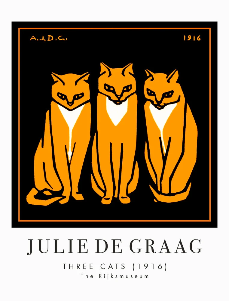 Three Cats door Julie de Graag - Fineart fotografie door Art Classics