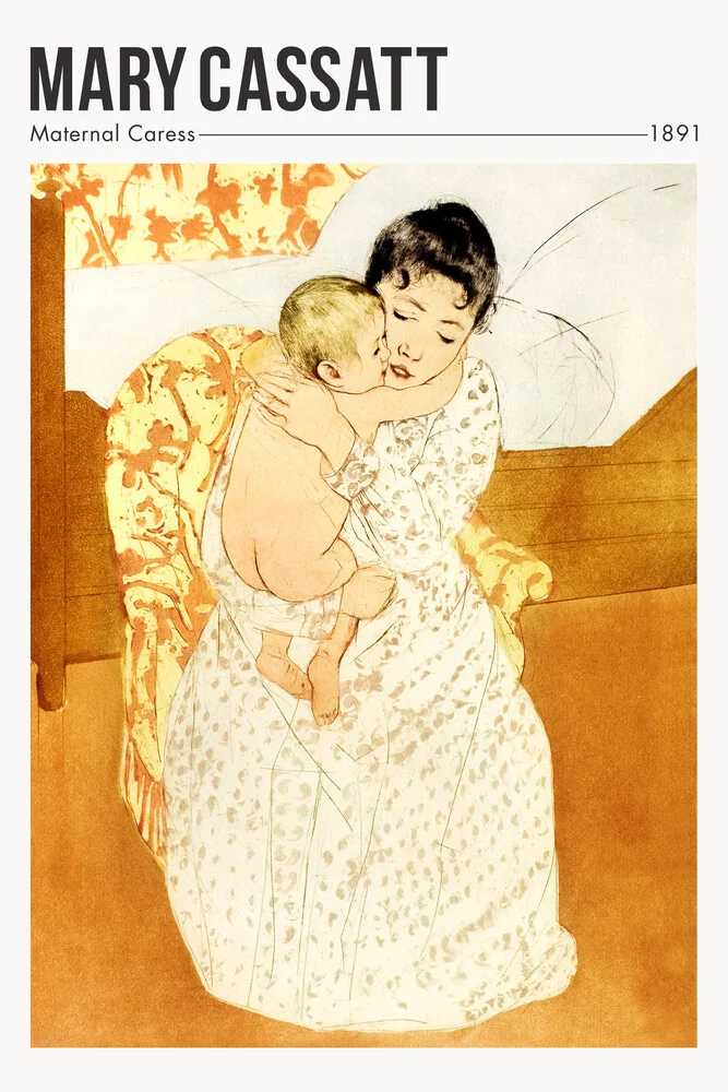 Moederlijke streling door Mary Cassatt - Fineart fotografie door Art Classics