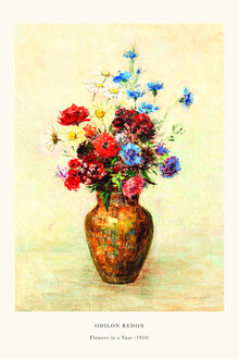Kunstklassiekers, Odilon Redon Ausstellungsposter - Blumen in einer Vaas - Frankreich, Europa)