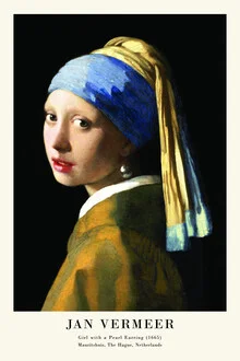 Johannes Vermeer: ​​Mädchen mit dem Perlenohrring - Ausstellungsposter - fotokunst van Art Classics