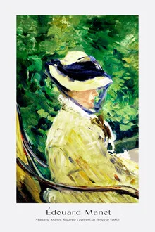 Edouard Manet - Suzanne Leenhoff, Madame Manet, in Bellevue - Fineart-fotografie door Art Classics