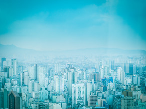 Johann Oswald, City in Blue 3 (Brasilien, Lateinamerika en die Karibik)