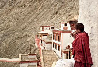 Victoria Knobloch, monnik in Rizong Monestray - India, Azië)