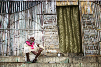 Victoria Knobloch, oude man in Varanasi