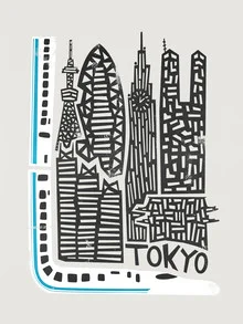 Tokyo Cityscape - Fineart fotografie door Fox And Velvet