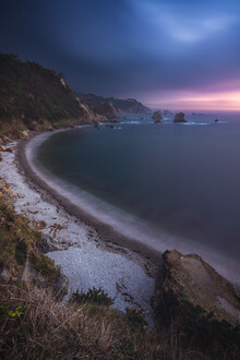 Jean Claude Castor, Asturias Playa de Silencio Beach bij zonsondergang (Spanje, Europa)