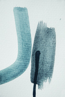 Studio Na.hili, Aquarelle ontmoet potlood - blauw en zwart