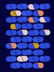 Ania Więcław, Blauw modern patroon (Polen, Europa)