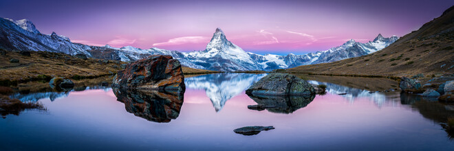 Januari Becke, Stellisee en Mount Matterhorn in de winter - Zwitserland, Europa)