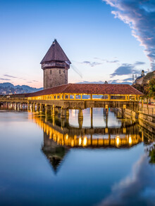 Jan Becke, Kapellbrücke in Luzern (Zwitserland, Europa)