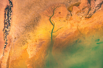 Leander Nardin, abstract groen kanaal (Australië, Oceanië)