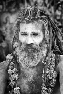 Jagdev Singh, Die traditionalelle naga sadhu bei kumbh mela allahabad indien - India, Azië)