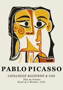 Pablo Picasso - Hoofd van een vrouw 1962 - Fineart fotografie door Art Classics