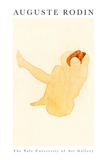 Art Classics, naakt zittend, linkerbeen verlengd door Auguste Rodin