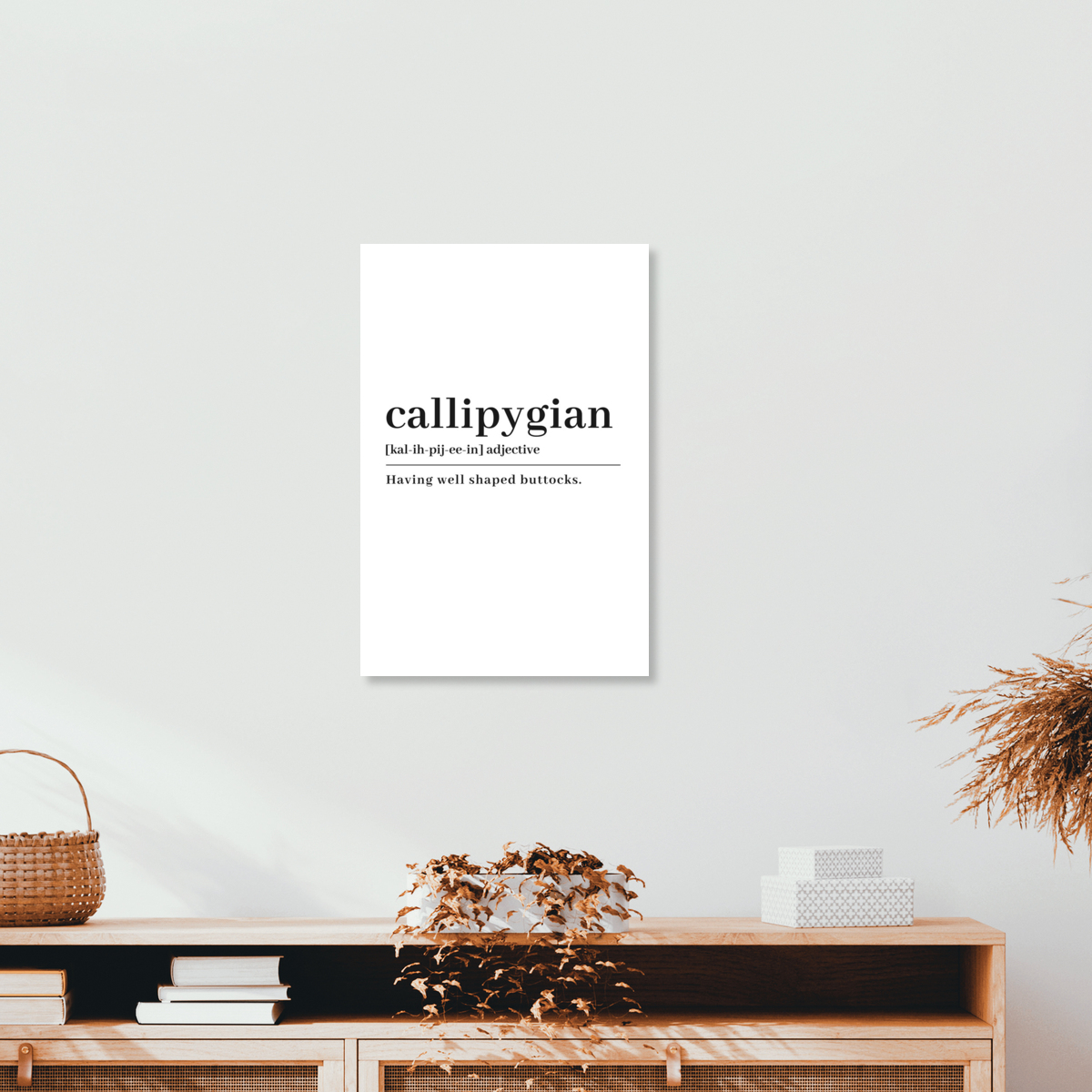 Typo Art wall art - 'Callipygian