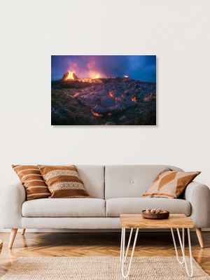Mockup Eruzione del vulcano Geldingadalir in Islanda - Fotografia Fineart di Jean Claude Castor