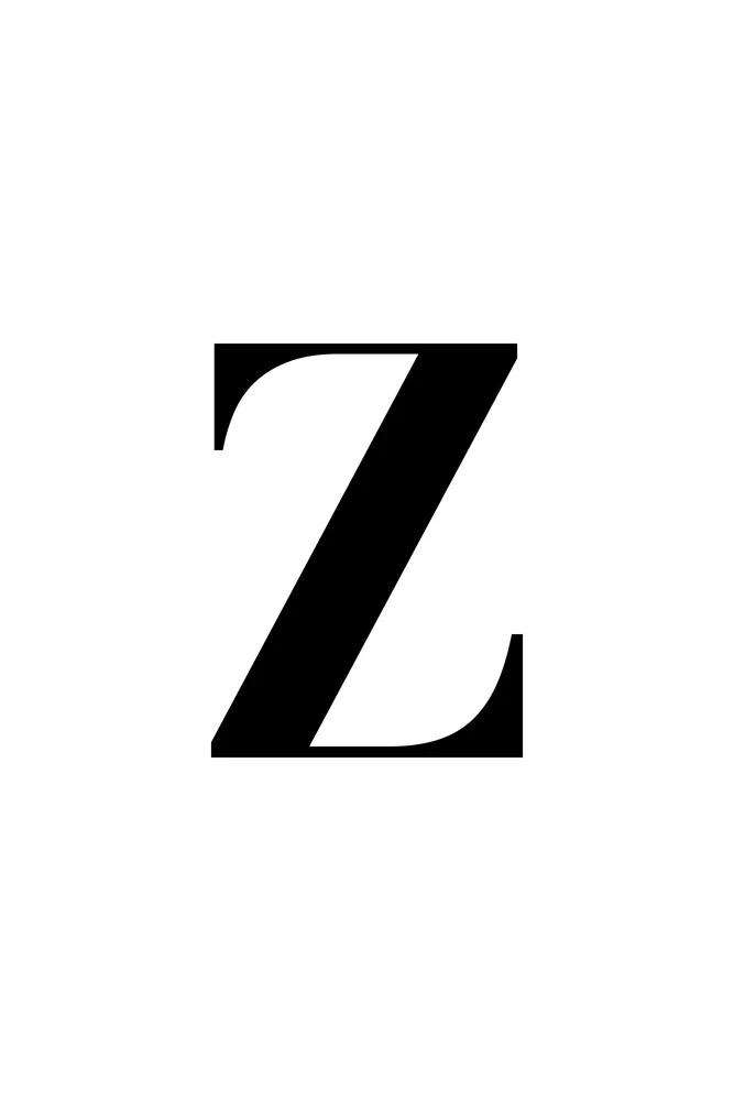 The letter Z - fotokunst von Typo Art