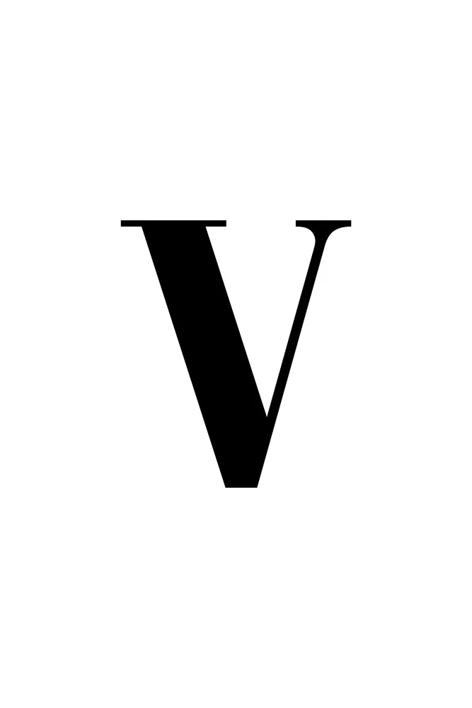 The letter V - fotokunst von Typo Art