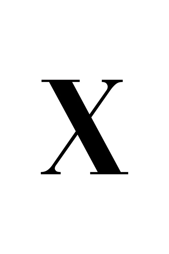 The letter X - fotokunst von Typo Art