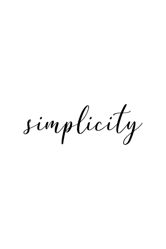Simplicity - fotokunst von Typo Art