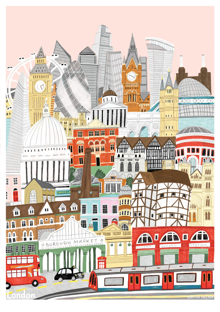 London Map - Fineart photography by Kaitlin Mechan