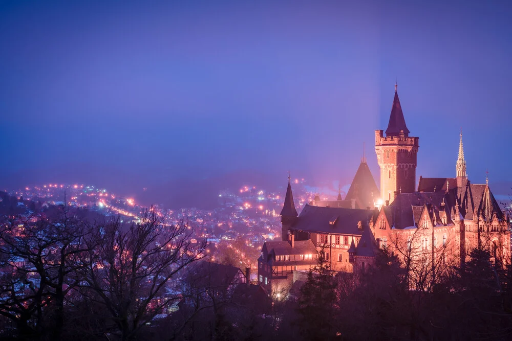 Winterabend in Wernigerode - fotokunst von Martin Wasilewski