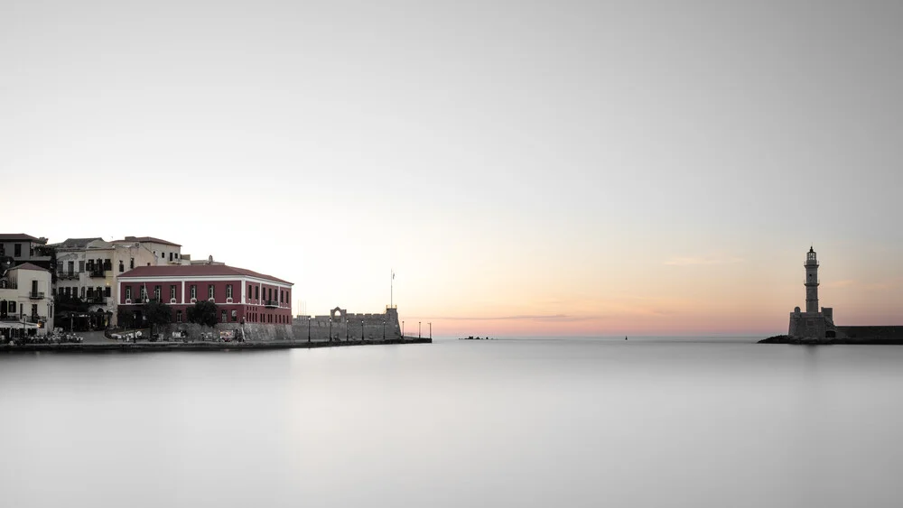 Sonnenuntergang Hafen von Chania - fotokunst von Dennis Wehrmann