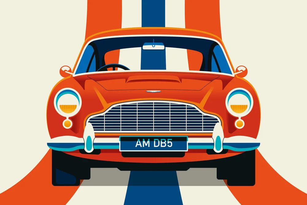 Vintage Sports Car Red and Blue - fotokunst von Bo Lundberg