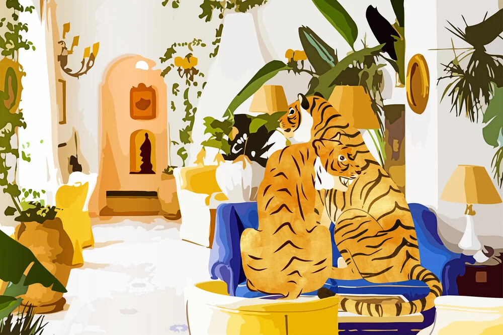 Tiger Reserve Illustration - fotokunst von Uma Gokhale