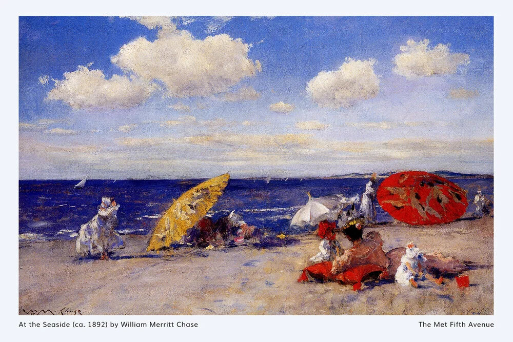 William Merritt Chase: At the seaside - exhibition poster - Fineart photography by Art Classics