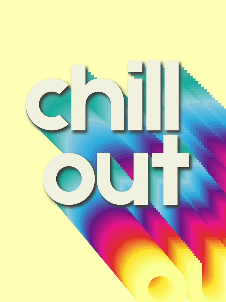 Chill out - neon rainbow - fotokunst von Ania Więcław