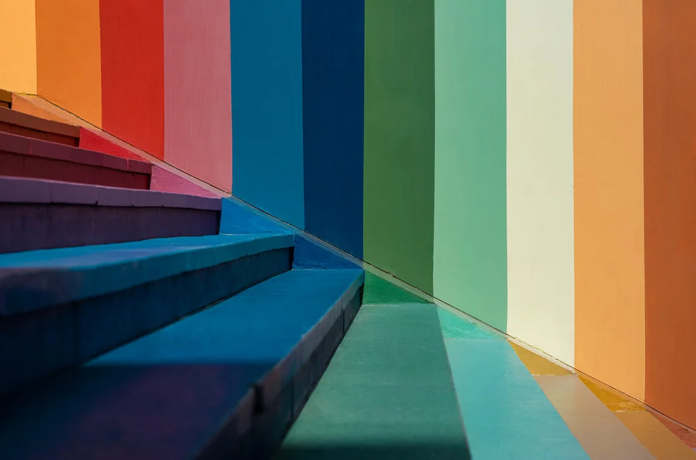 Rainbow Stairs - fotokunst von AJ Schokora