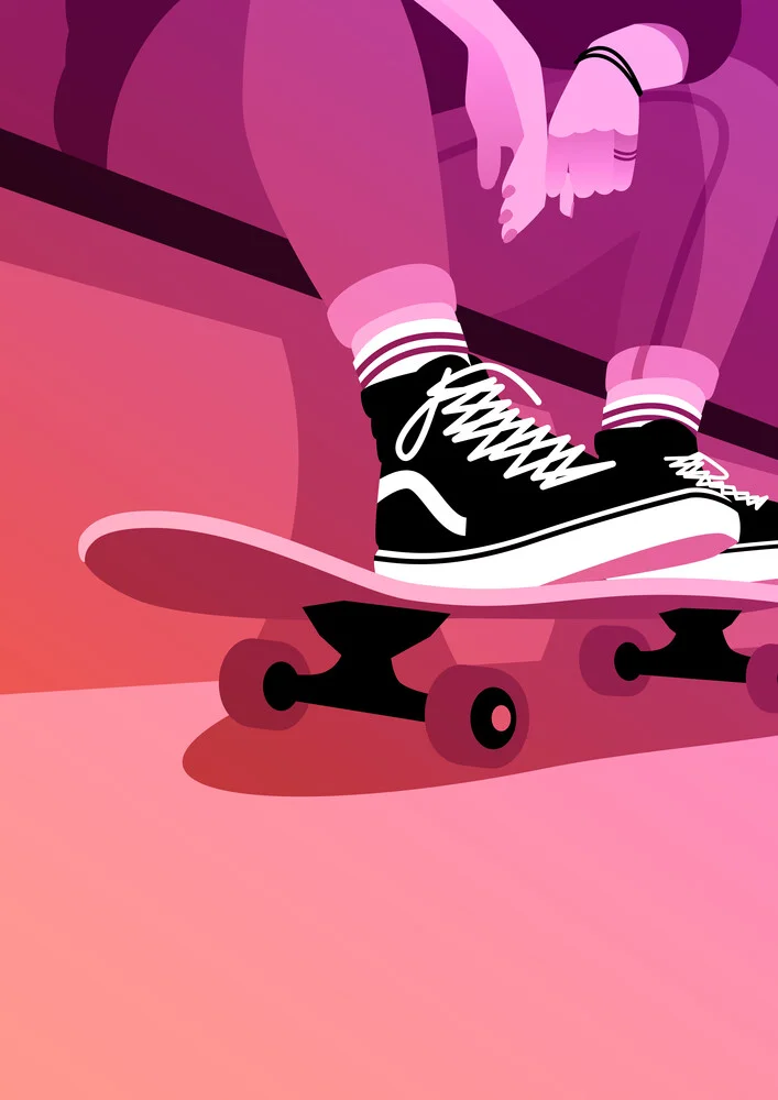 Sneakers und Skateboard - fotokunst von Pia Kolle