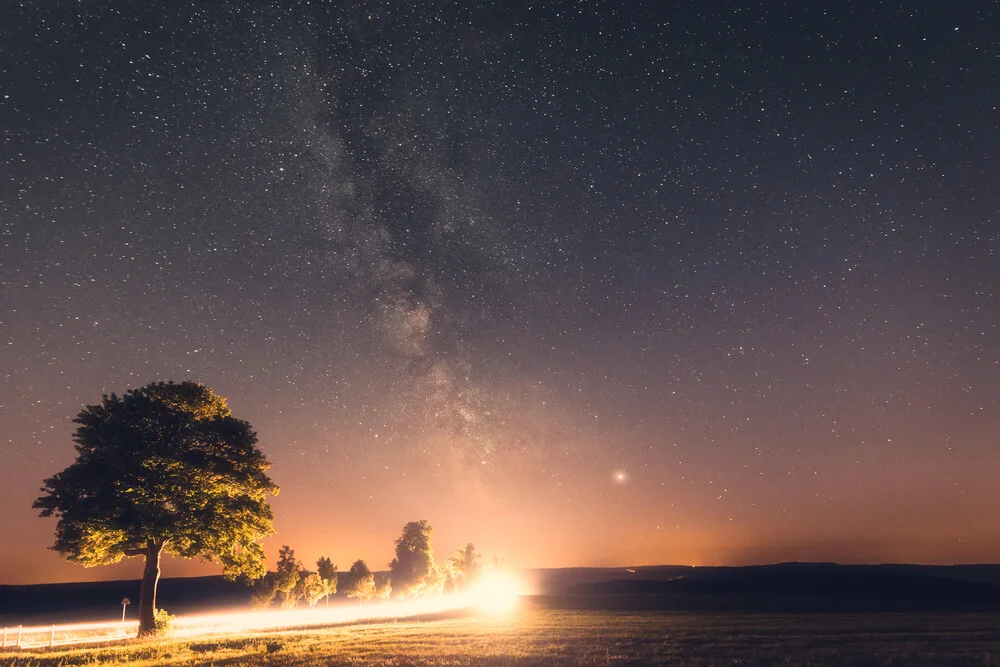 Milky Way on the country road - Fineart photography by Oliver Henze